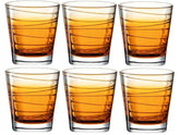 Leonardo Trinkglas Vario Struttura 250 ml, 6 Stück, Orange